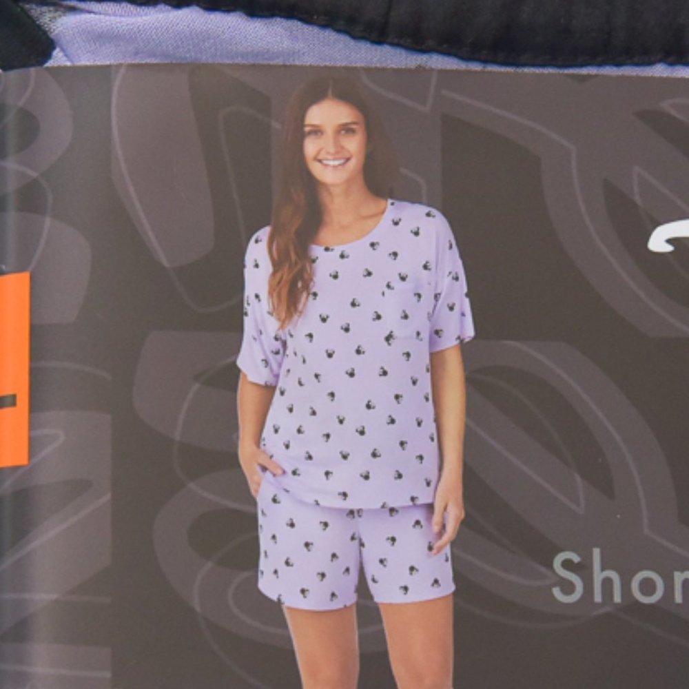 Purple Disney short pajama set with pockets - Picture 2 of 4